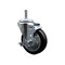 Service Caster 4'' Black Poly Wheel Swivel 7/16'' Grip Ring Stem Caster with Brake SCC-GR20S414-PPUB-BLK-TLB-716138 - alternate 1